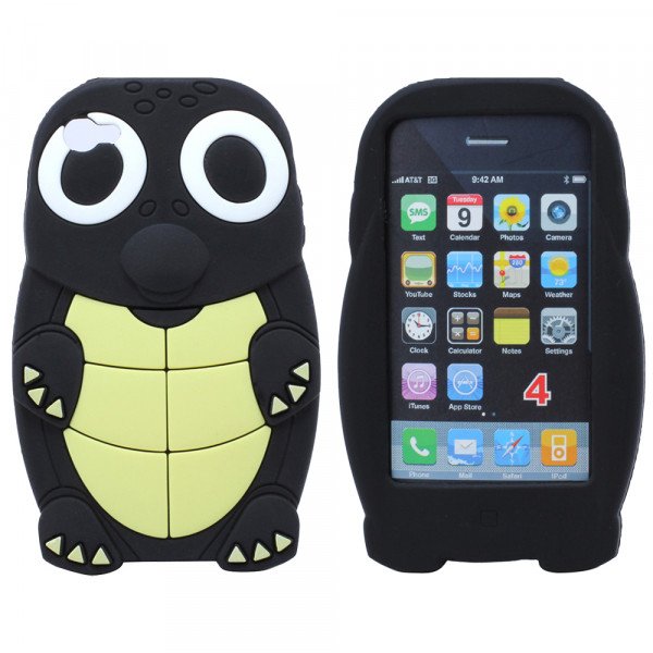 Wholesale iPhone 4S/4 3D Turtle Case (Black)